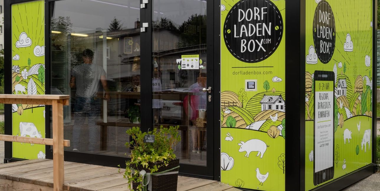 Die Dorfladen-Box steht schon.