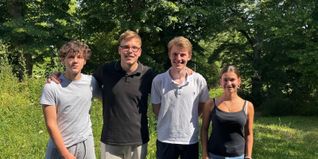 Der neue Vorstand des Jugendgemeinderats (von links): Nikola Savić, Goran Brnjaković, Noah Gadomski und Nelly Neff.