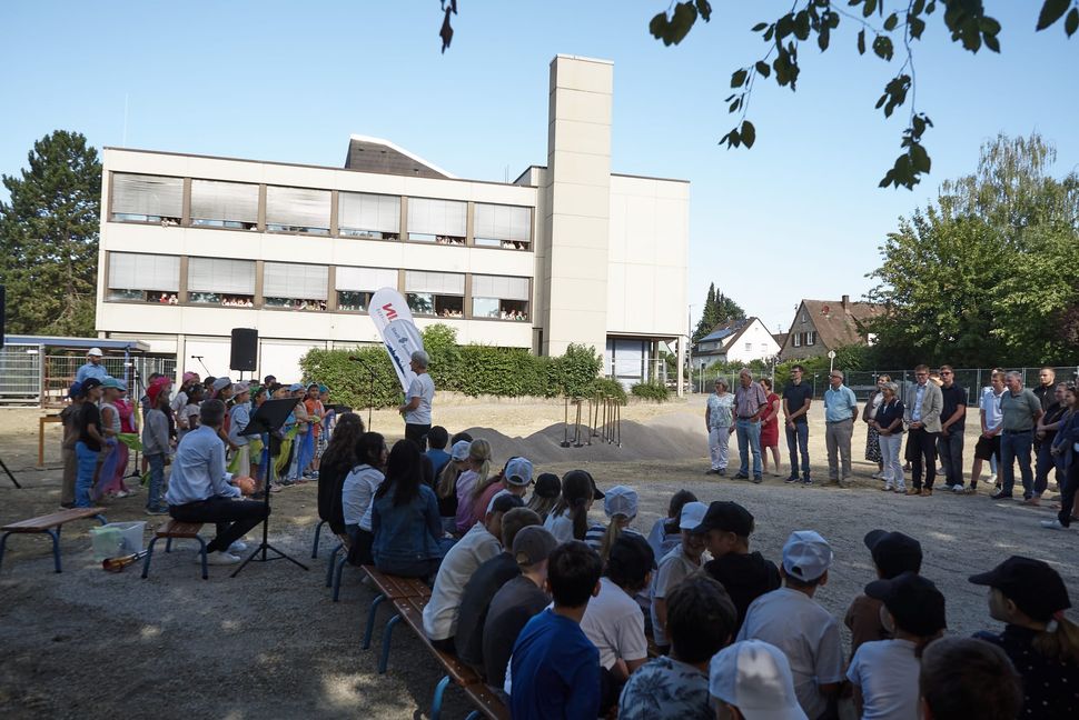 Feier zum Baustart Grundschulneubau Maichingen