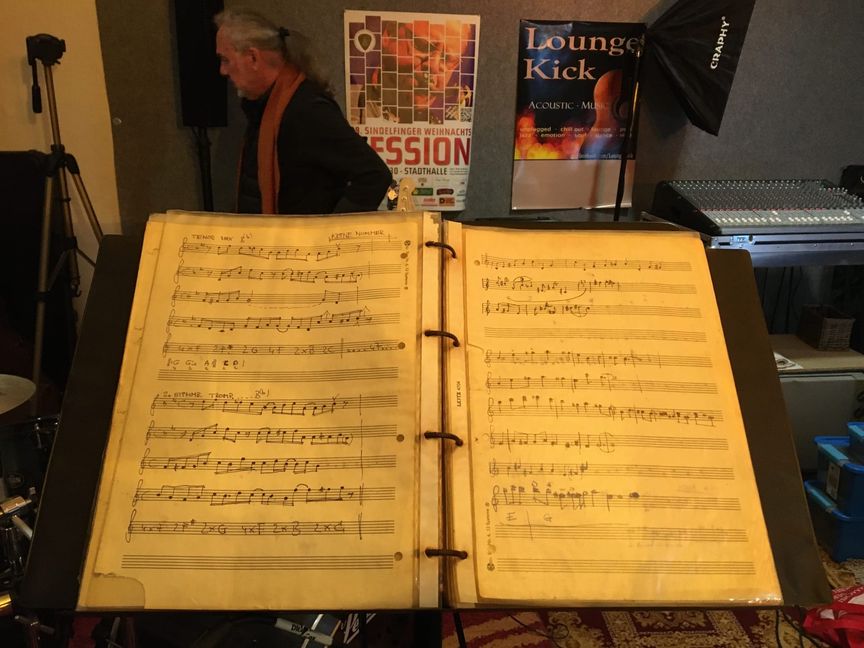 Die Noten für das Stück „Keine Nummer“, das 2022 in Sindelfingen noch einmal neu aufgenommen wird.