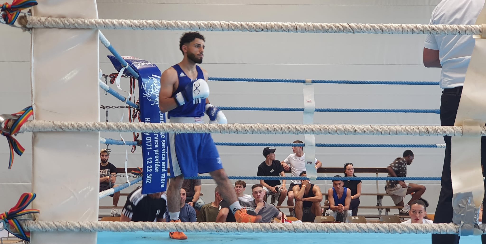 Umar Hamich im Ring. Der Sindelfinger hat drei kräftezehrende Kämpfe.