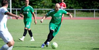 Endrit Syla trifft beim SC Geislingen doppelt für den GSV Maichingen. Bild: photostampe/A