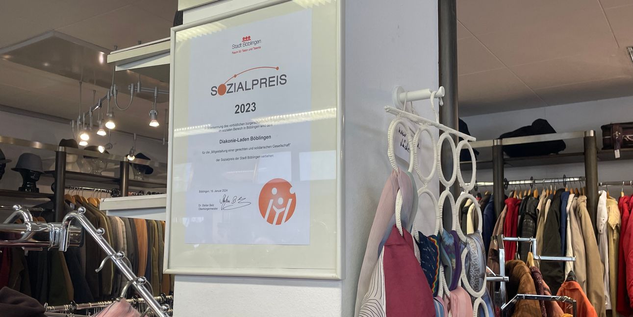 Der Diakonieladen Böblingen hat den Sozialpreis der Stadt gewonnen.