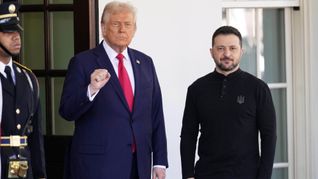 Selenskyj und Trump vor ihrem Eklat im Februar.