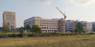 Die Baustelle Flugfeldklinik.