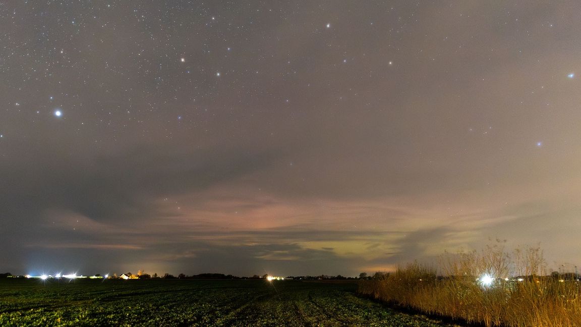Polarlichter über Büsum, Schleswig-Holstein