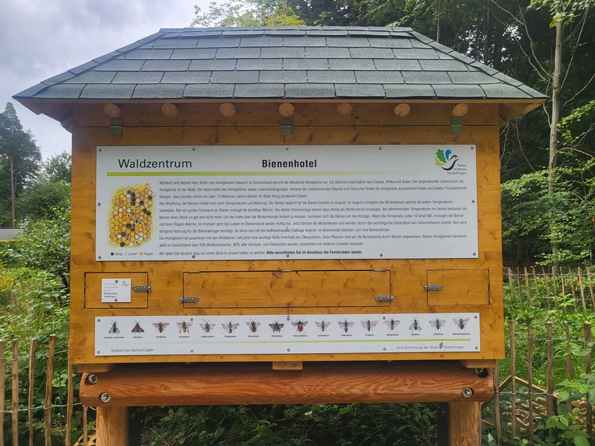 Hier summt und brummt es: Das Bienenhotel im Waldzentrum Sindelfingen.