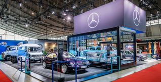 Das Mercedes-Benz Classic Center präsentiert sich auf der Retro Classics.