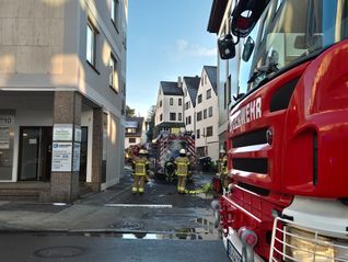 Feuerwehreinsatz in der Stuttgarter Straße.
