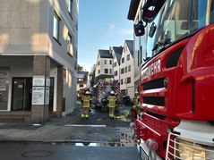 Feuerwehreinsatz in der Stuttgarter Straße.
