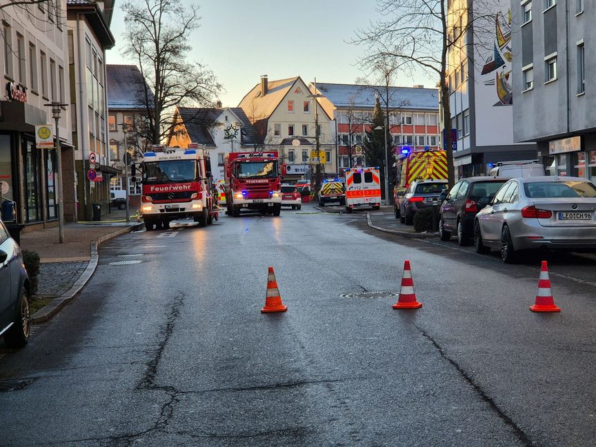Feuerwehreinsatz in der Stuttgarter Straße.