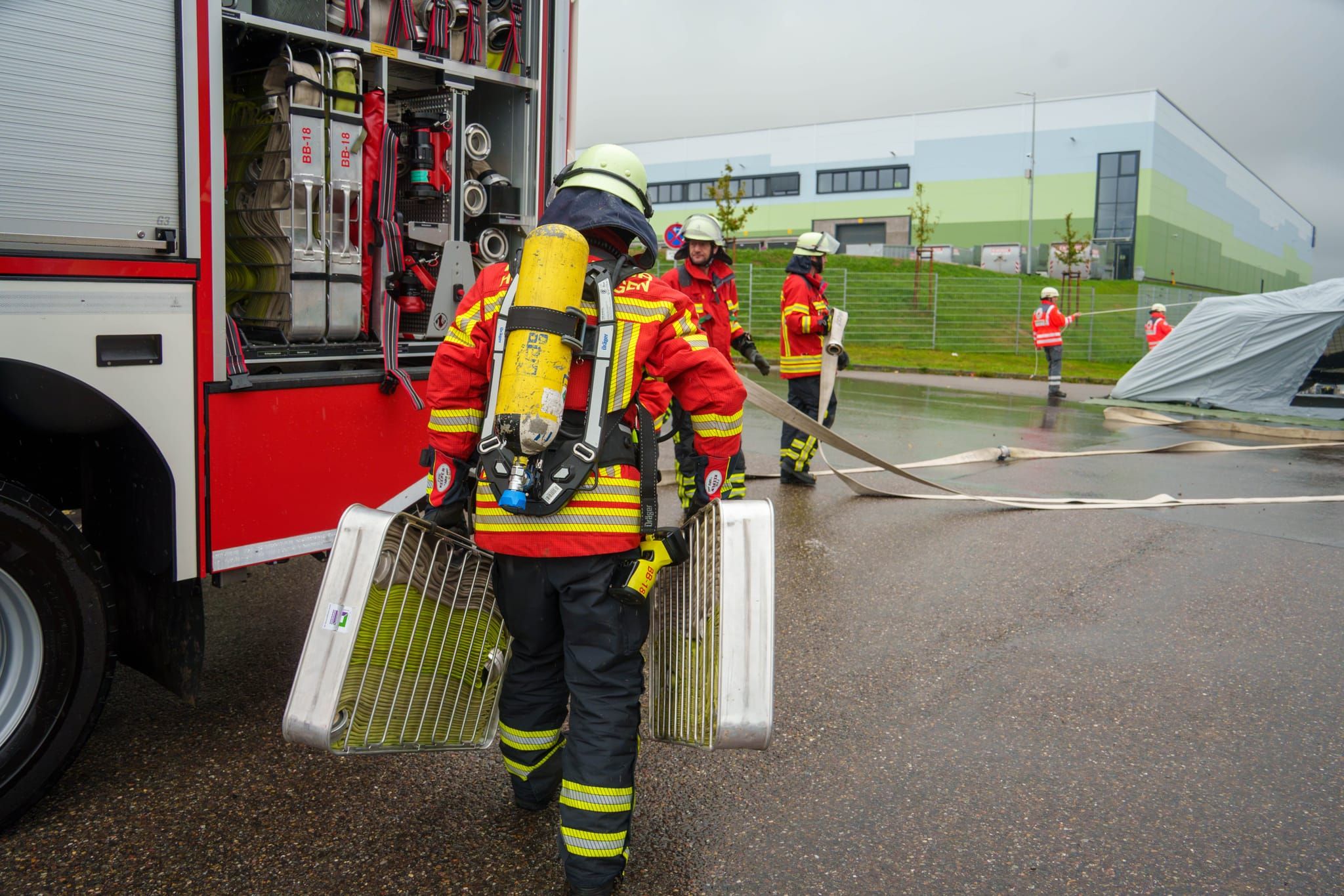 Hauptübung der Feuerwehr Holzgerlingen.