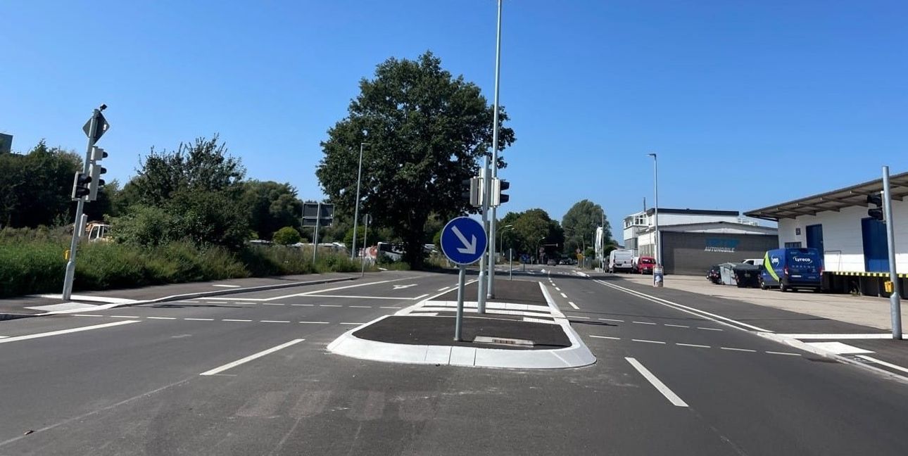 Die Verkehrsinseln sind versiegelt.