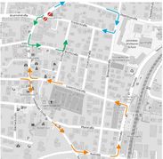 Unsere Grafik zeigt die Umleitungen in der Stuttgarter Straße und Laurentiusstraße.