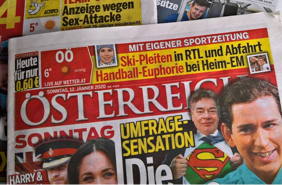 Die Tageszeitung „Österreich“ steht wegen mutmaßlich gekaufter Umfragen im Zentrum eines Regierungsskandals.
 Foto: imago/Manfred Segerer