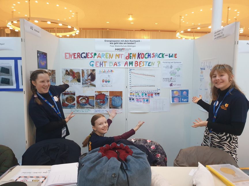 Die 3 Forscherinnen: Lotta Schultius, Jette Amrehn und Alba Fiedler (von links). Bild: z