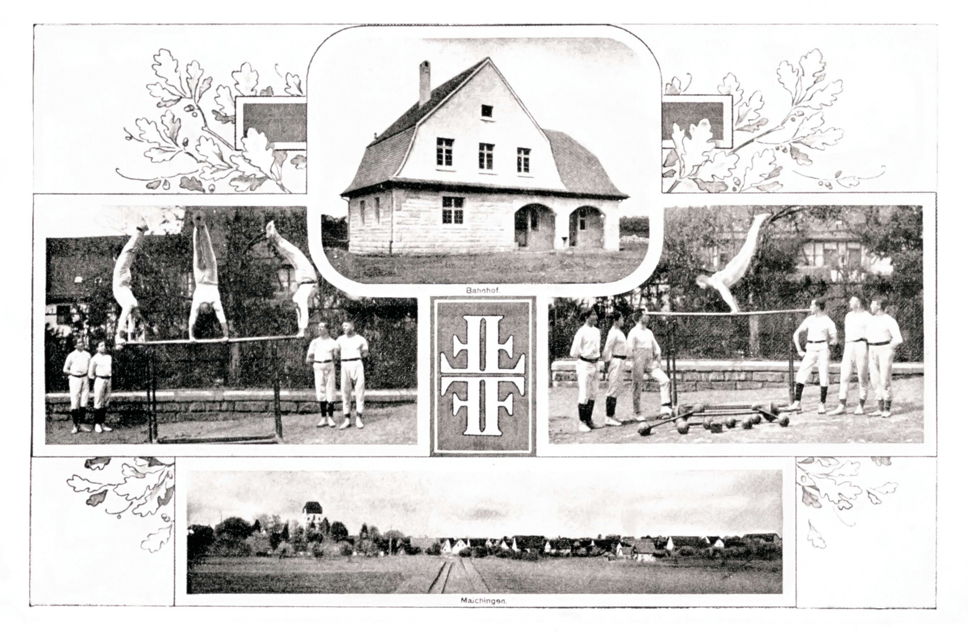 Die Sonderpostkarte aus dem Jahr 1919 anlässlich des Kreisturnfests in Maichingen. Bild: Archiv/z