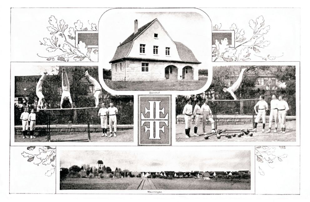 Die Sonderpostkarte aus dem Jahr 1919 anlässlich des Kreisturnfests in Maichingen. Bild: Archiv/z