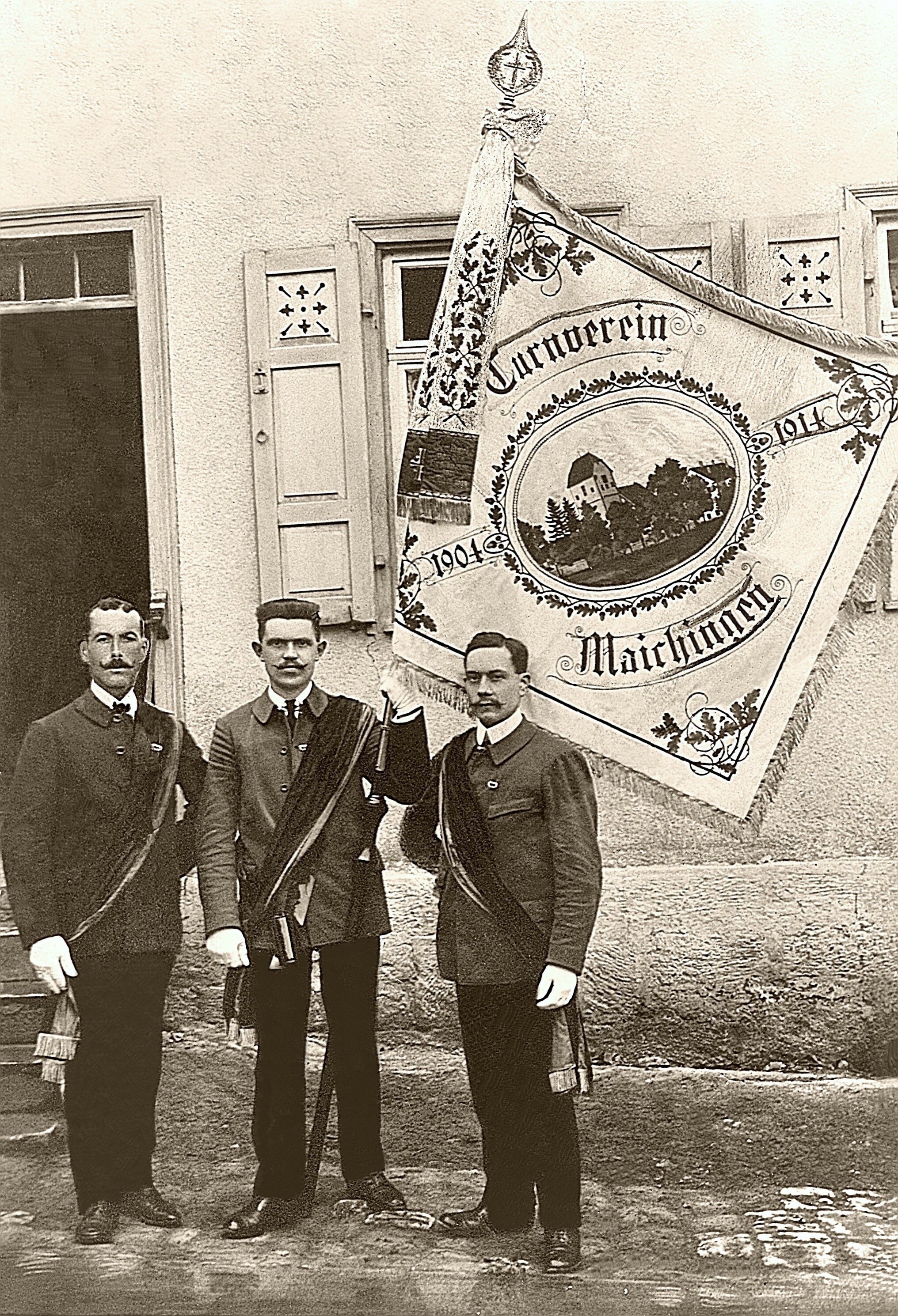 Fahnenweihe des Turnvereins 1914.Bild: Archiv/z