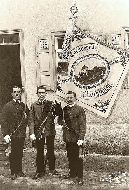 Fahnenweihe des Turnvereins 1914.Bild: Archiv/z