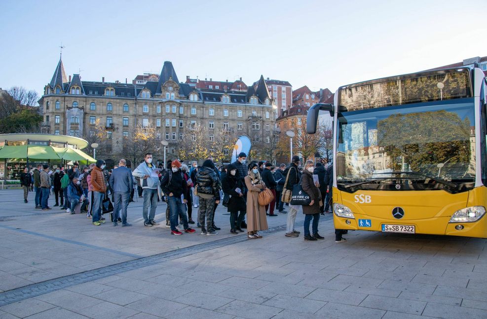 Bei offenen Impfaktionen, etwa dem Stuttgarter Impfbus, wird häufig auch Johnson&Johnson gespritzt.
Foto: Andreas Werner/7aktuell.de