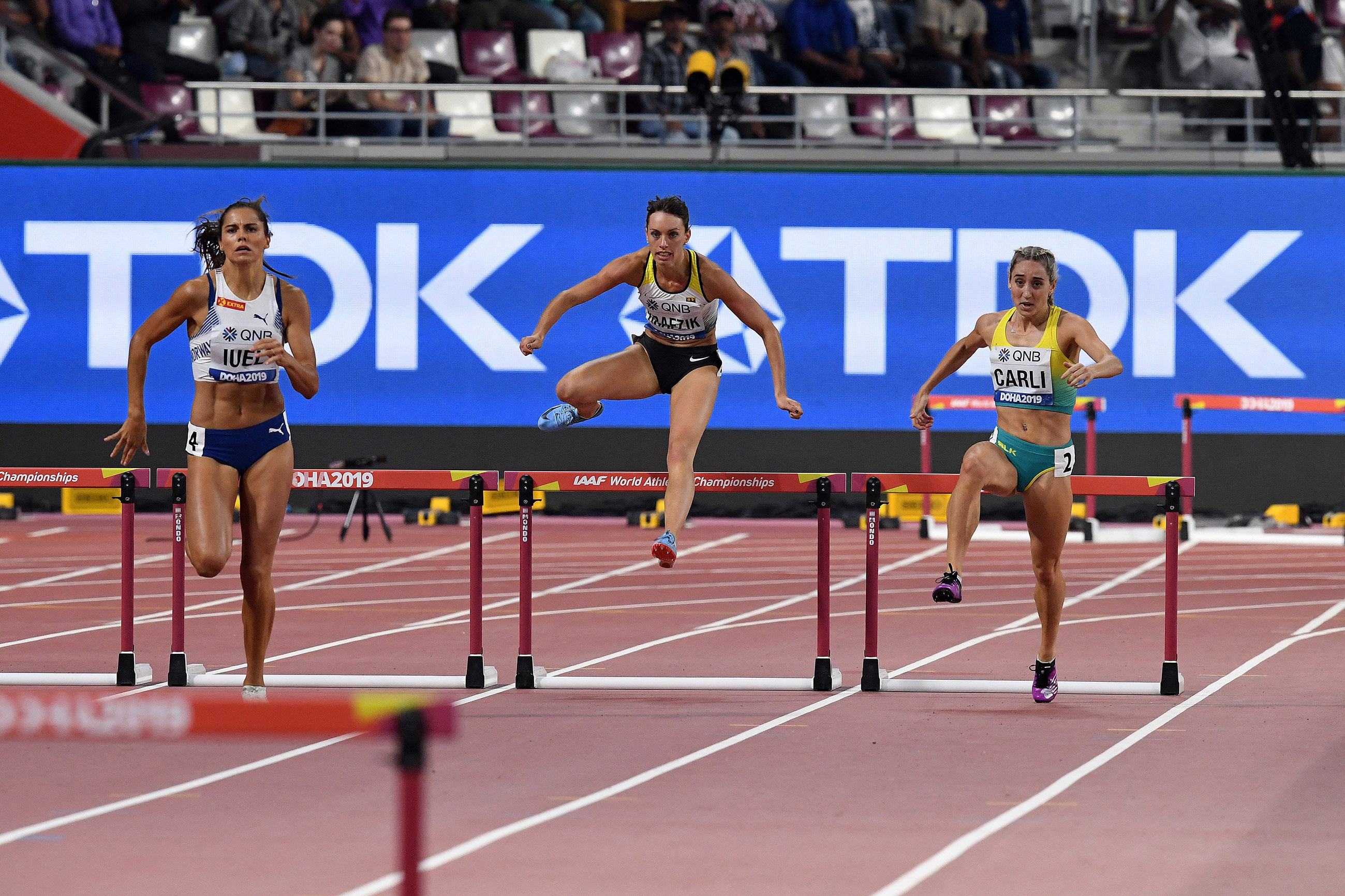 Doha, IAAF, Leichtathletik, athletics, Track and Field, World athletics Championships 2019  Doha, Leichtathletik WM 2019 Doha, 27.09-06.10.2019,
Khalifa International Stadium Doha,  Carolina Krafzik Deutschland 400m Hürden Frauen , Fotocopyright Gladys Chai von  der Laage