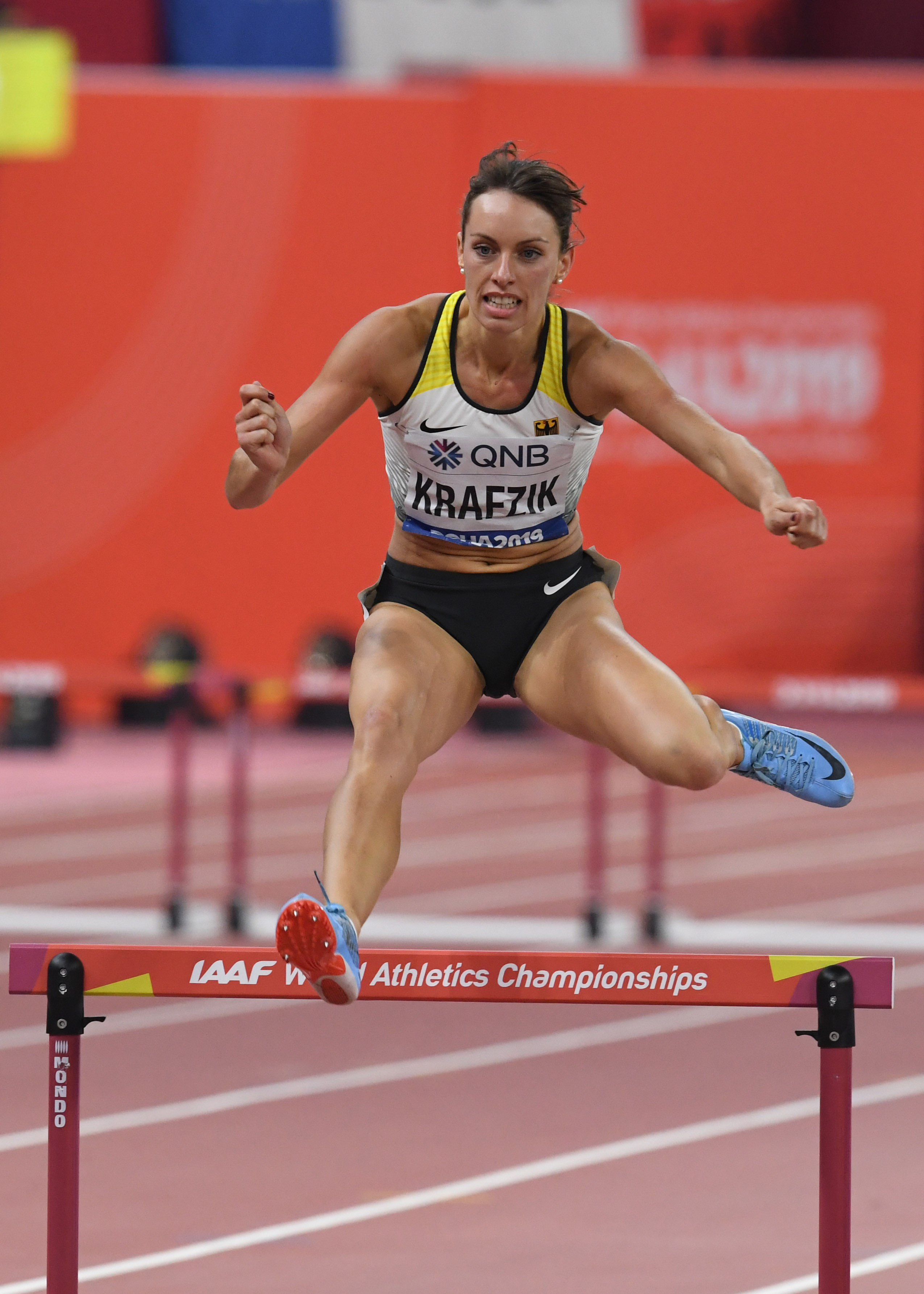 Doha, IAAF, Leichtathletik, athletics, Track and Field, World athletics Championships 2019  Doha, Leichtathletik WM 2019 Doha, 27.09-06.10.2019,
Khalifa International Stadium Doha,  Carolina Krafzik Deutschland 400m Hürden Frauen Semifinale  , Fotocopyright Gladys Chai von  der Laage