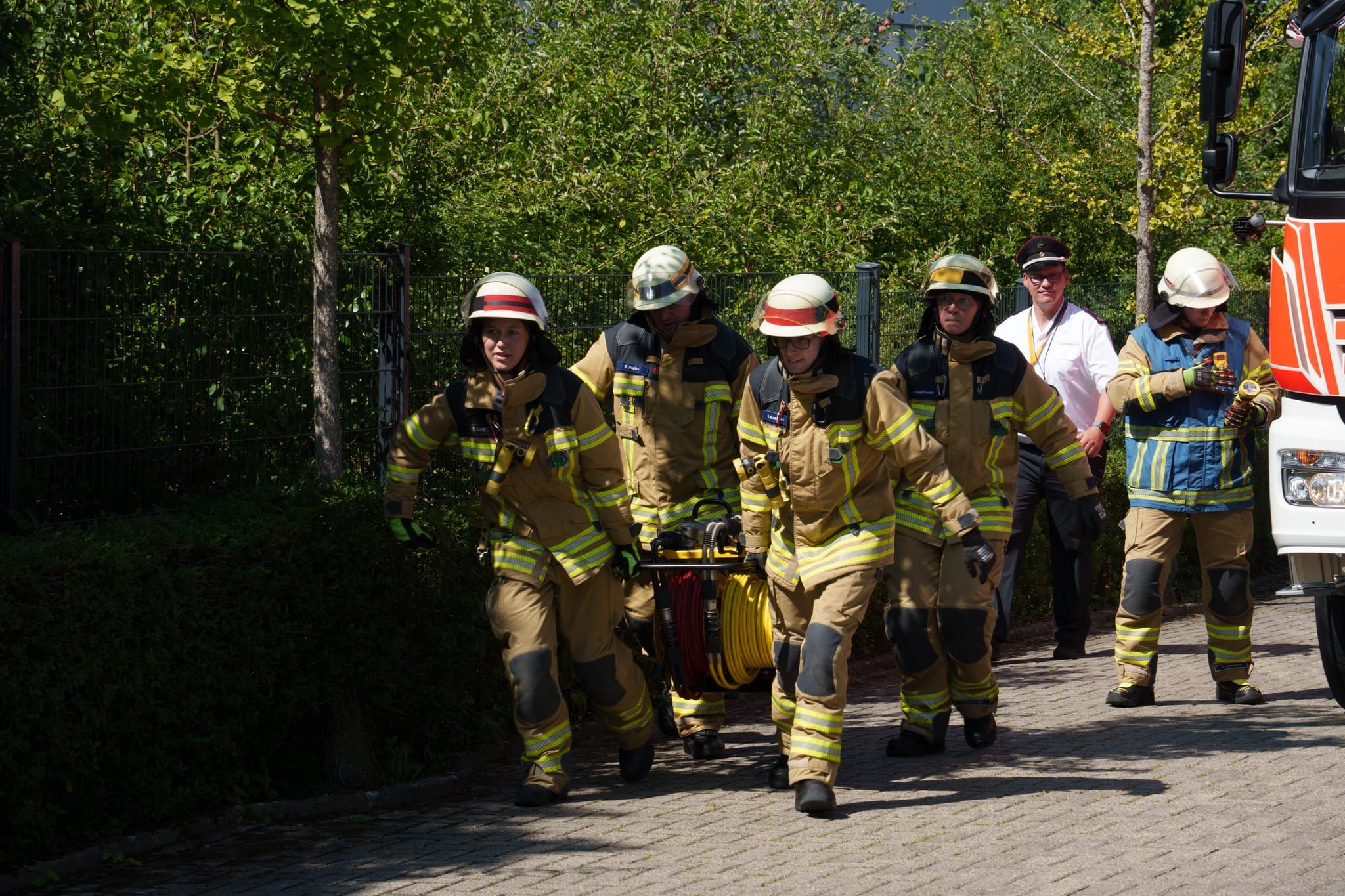 Impressionen von der Blaulichtmeile beim Jubiläumswochenende der Freiwilligen Feuerwehr Maichingen.