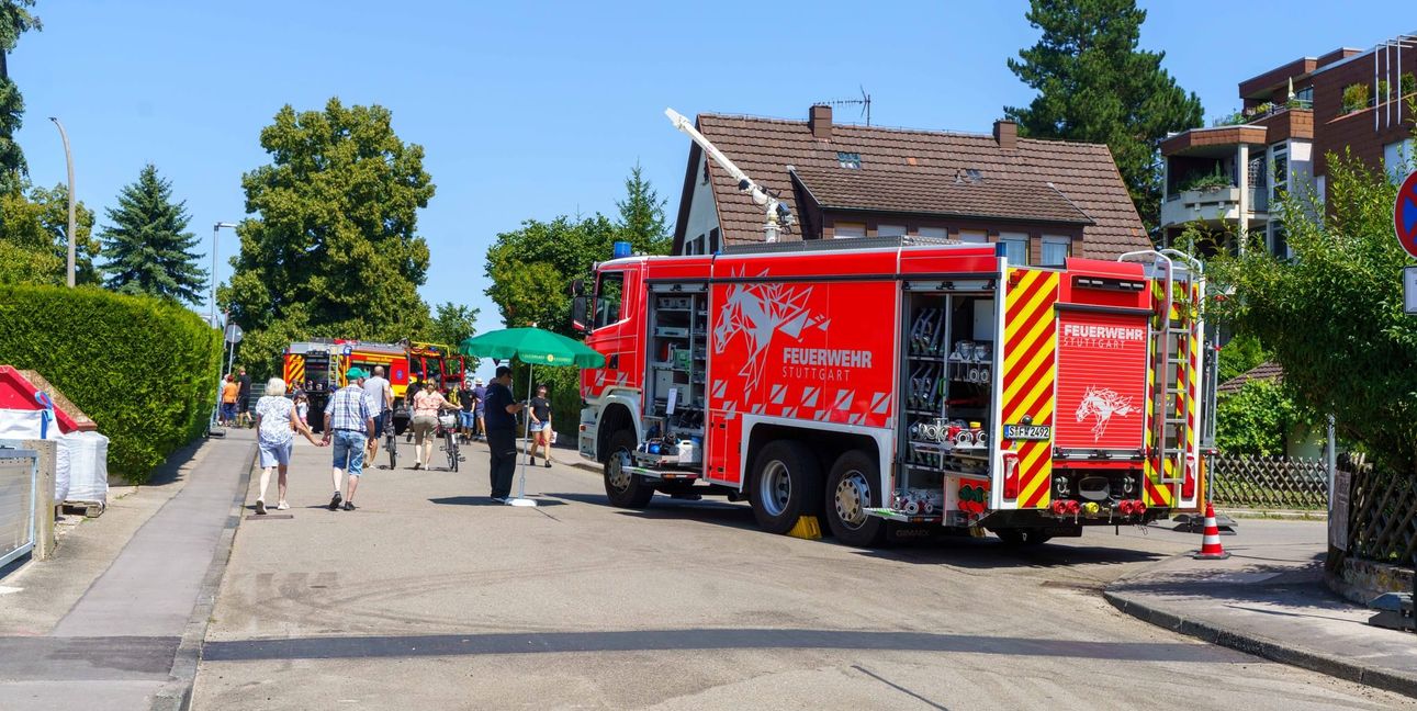 Impressionen von der Blaulichtmeile beim Jubiläumswochenende der Freiwilligen Feuerwehr Maichingen.