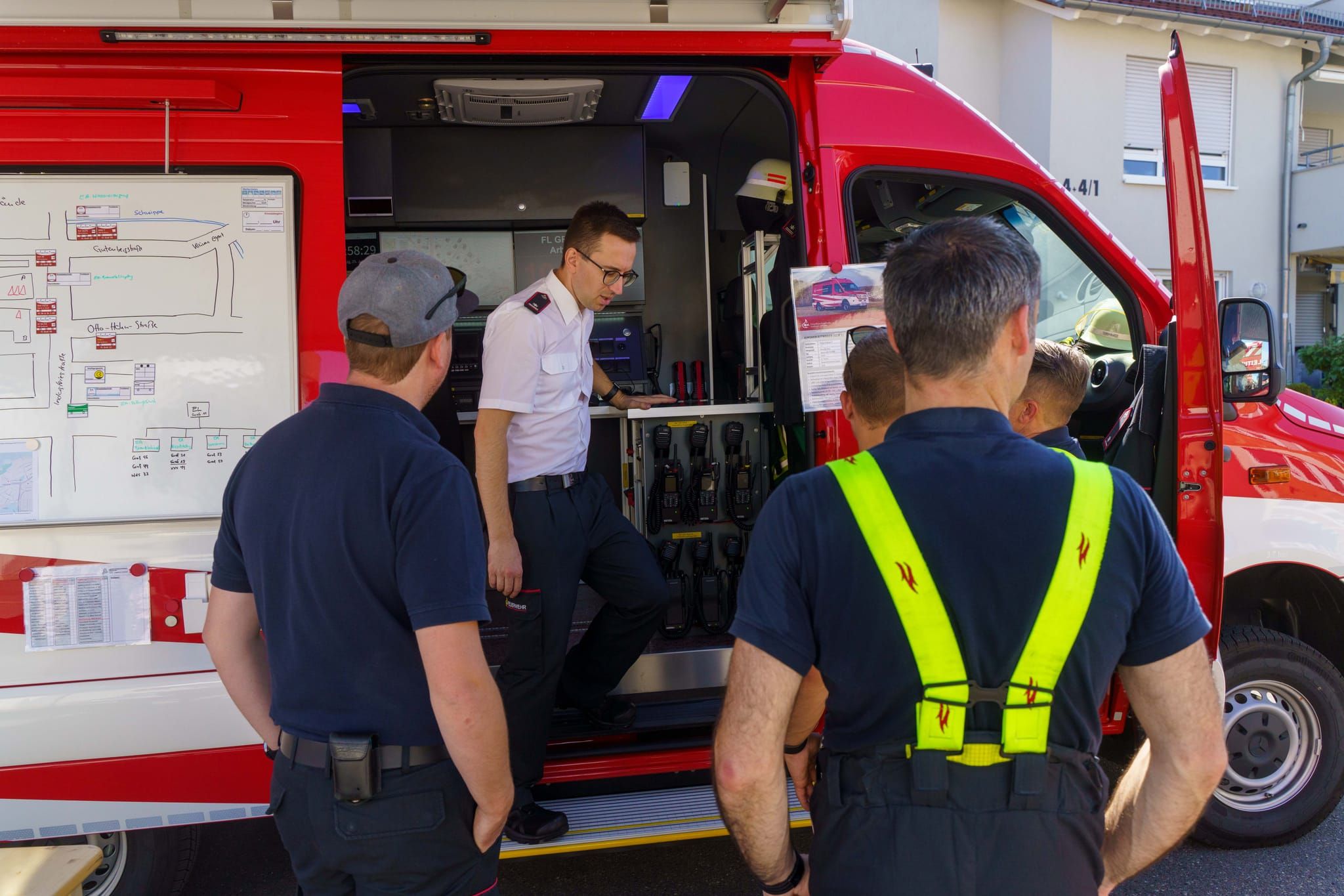 Impressionen von der Blaulichtmeile beim Jubiläumswochenende der Freiwilligen Feuerwehr Maichingen.