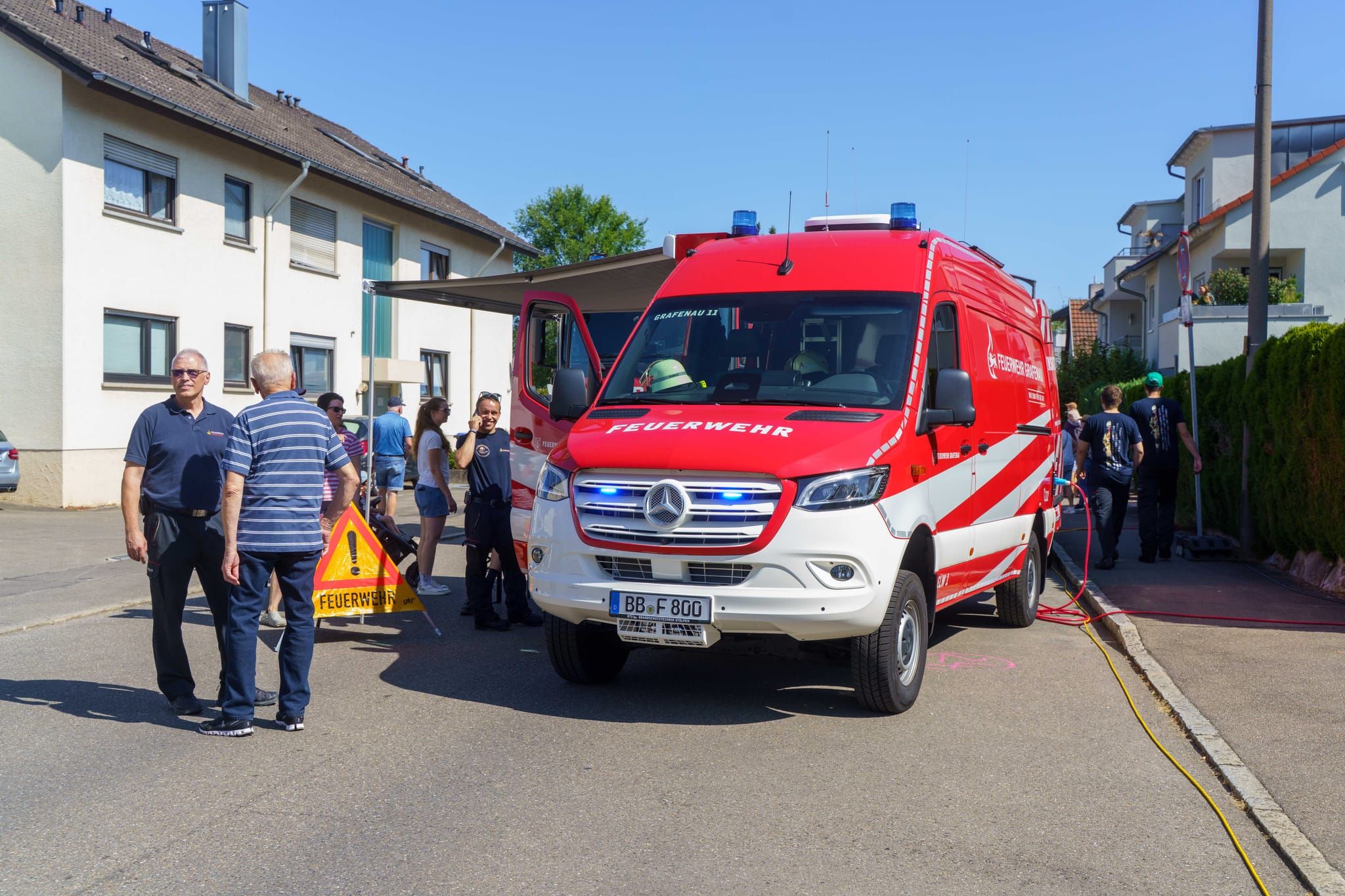Impressionen von der Blaulichtmeile beim Jubiläumswochenende der Freiwilligen Feuerwehr Maichingen.