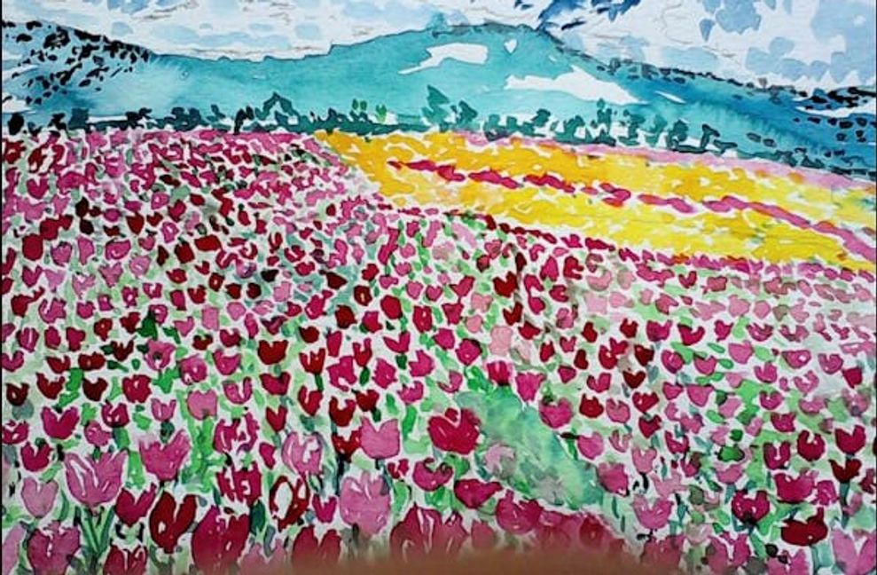 Der Aquarellkurs der Sindelfinger Goldberg-Seniorenakademie zeigt bei dieser Ausstellung seine Arbeiten zum Thema „Die vier Elemente: Feuer – Erde – Wasser – Luft“. Die Eröffnung ist am Freitag, 18. Juli um 17 Uhr im Gemeindehaus von St. Maria (Goldbergstraße 24). Unsere Reproduktion zeigt ein Bild von Dieter Wieland.