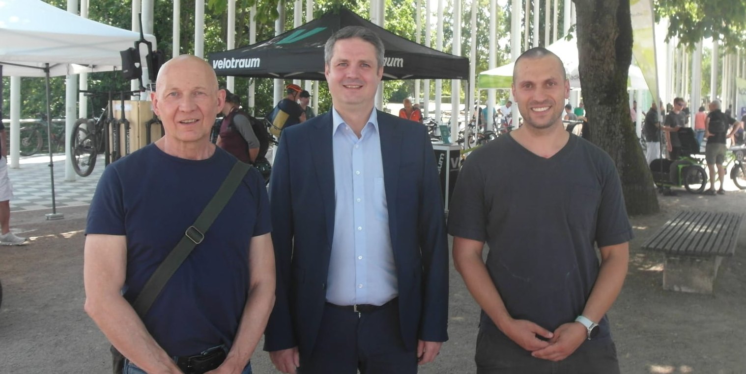 Jörg Litzenburger, Gernot Kämmerer, David Frérot (von links).