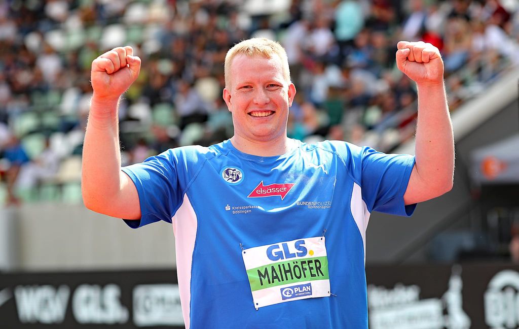 Deutscher Meister in der Halle und im Freien: der Sindelfinger Kugelstoßer Eric Maihöfer.
Bild: Görlitz