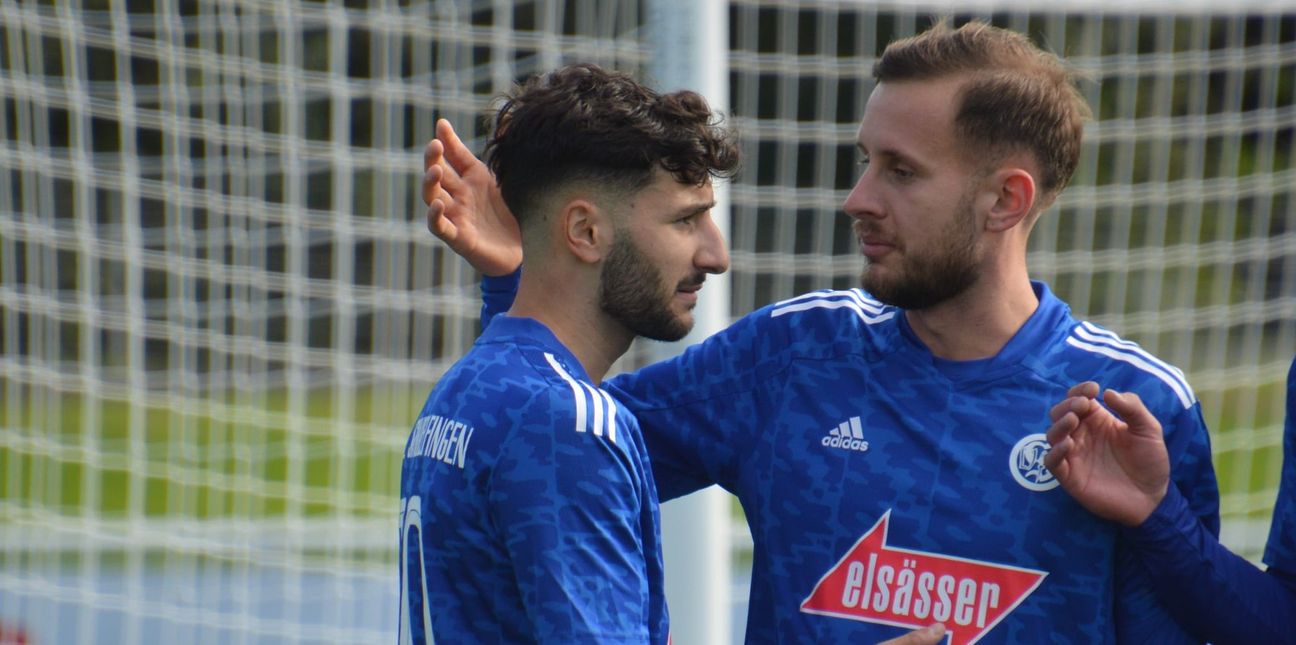 Die Torschützen unter sich: Gianluca Gamuzza (links) und Max Brendle.Bild: Zvizdiç