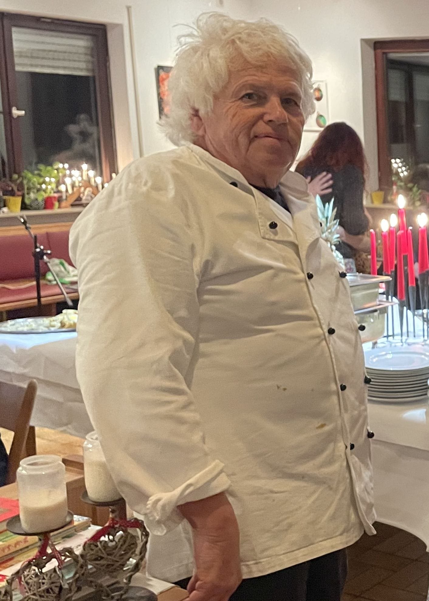 Einer seiner letzten Auftritte als Chefkoch im Heahrhäusle von Gärtringen zum Geburtstag seiner Lebensgefährtin Ariane Haschka im Dezember 2025.