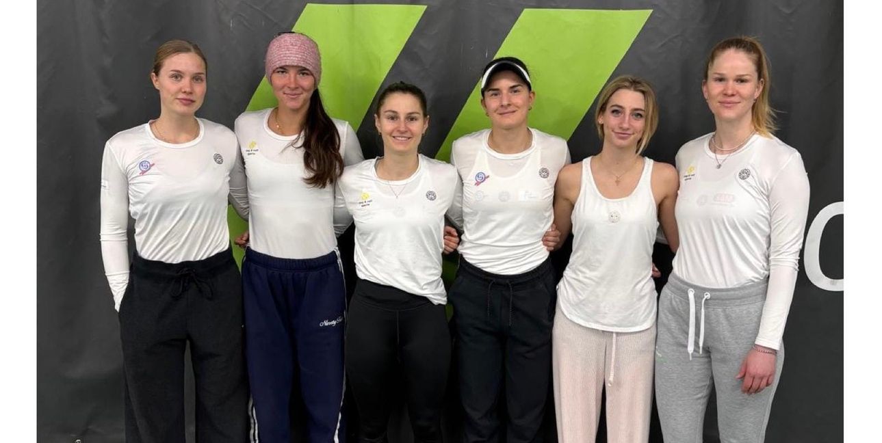 Die Sindelfinger Meisterspielerinnen: Natalie Drobny, Pia Praefke, Meggie Raidt, Maja Issler, Sophie Schorm und Nina Linke (von links).