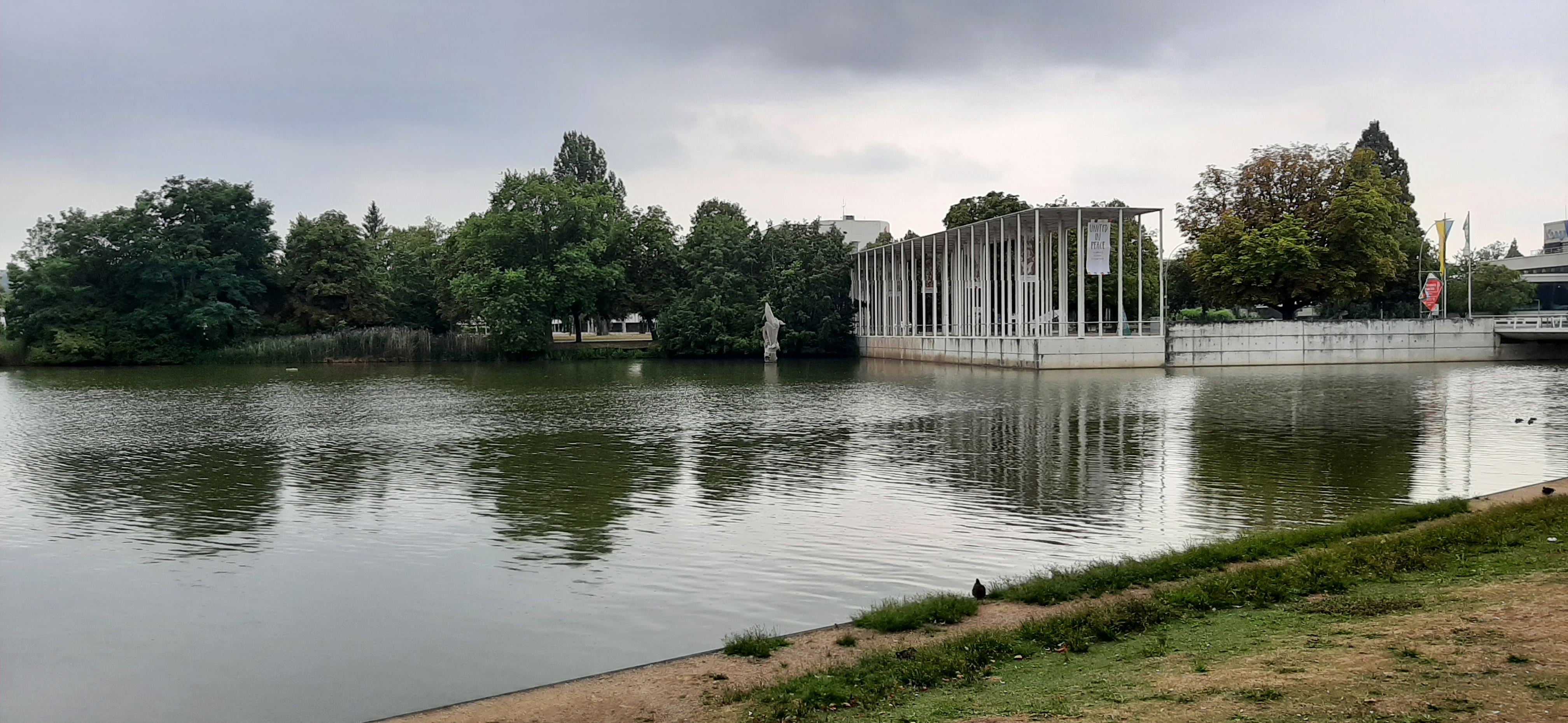 Zwar herrscht auch am Oberen See in Böblingen Niedrigwasser, die Situation ist aber noch beherrschbar Bild: Elbers