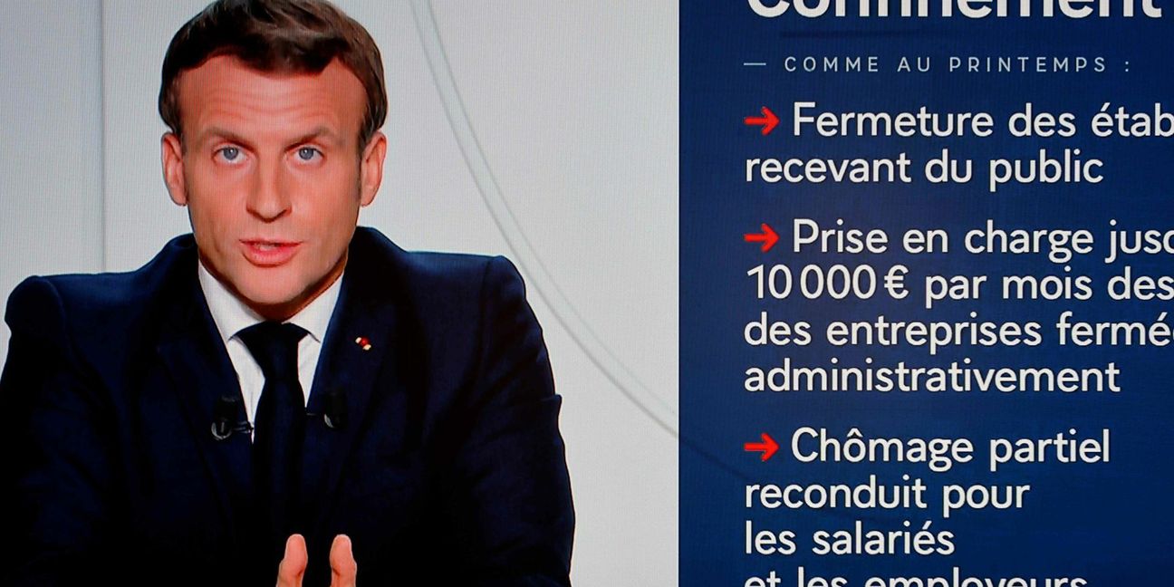 Präsident Emmanuel Macron erklärt den Franzosen, was die neuen Corona-Beschränkungen für sie bedeuten.