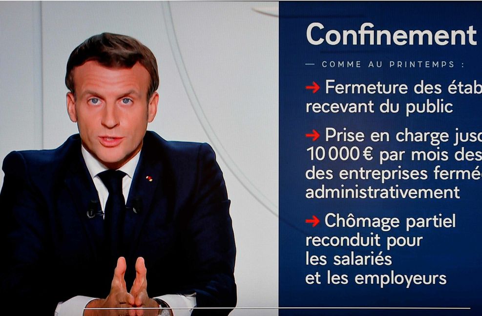 Präsident Emmanuel Macron erklärt den Franzosen, was die neuen Corona-Beschränkungen für sie bedeuten.
