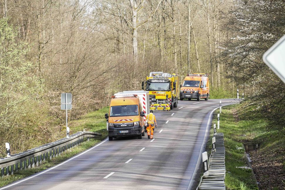 Die Straßenmeisterei im Einsatz.