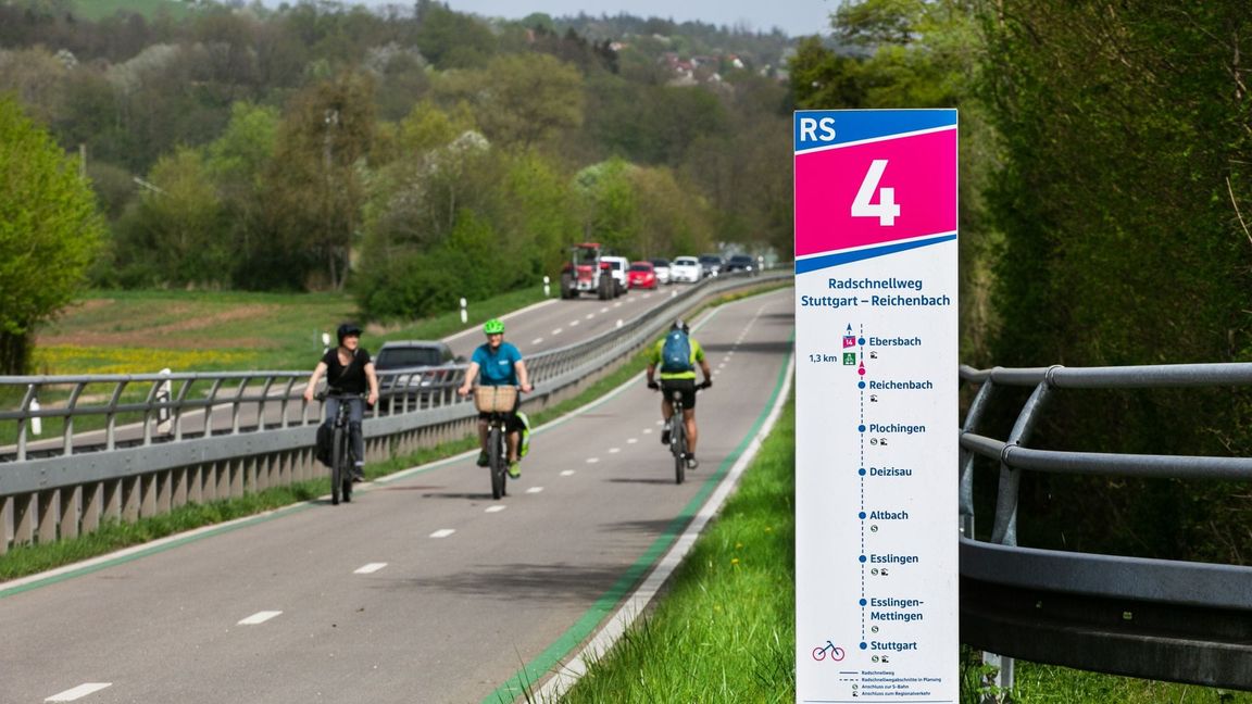 Ein neu gebauter Radschnellweg im Filstal – die Mehrheit der Bürger blickt aktuell aber mehr auf den öffentlichen Nahverkehr.