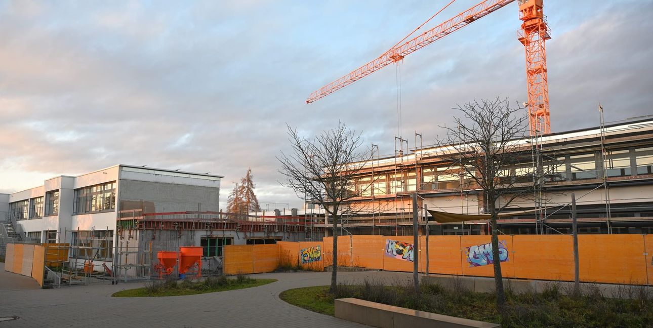 Der zweite Abschnitt für die Sanierung und Erweiterung der Johannes-Kepler-Gemeinschaftsschule ist in vollem Gange.