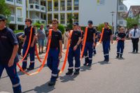 Großer Festumzug 150 Jahre Freiwillige Feuerwehr Maichingen.