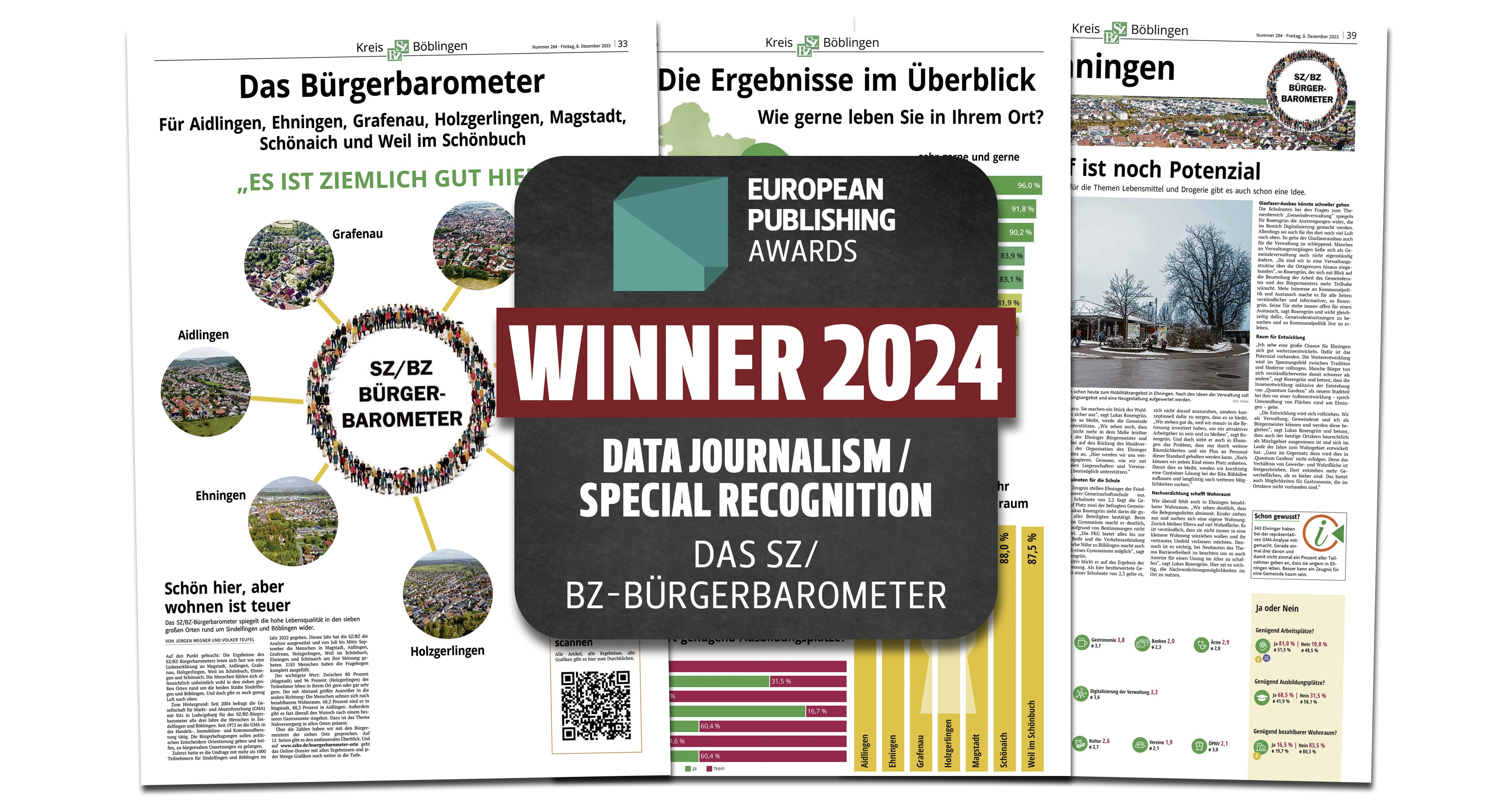 Mit dem Bürgerbarometer hat die SZ/BZ die Jury überzeugt.