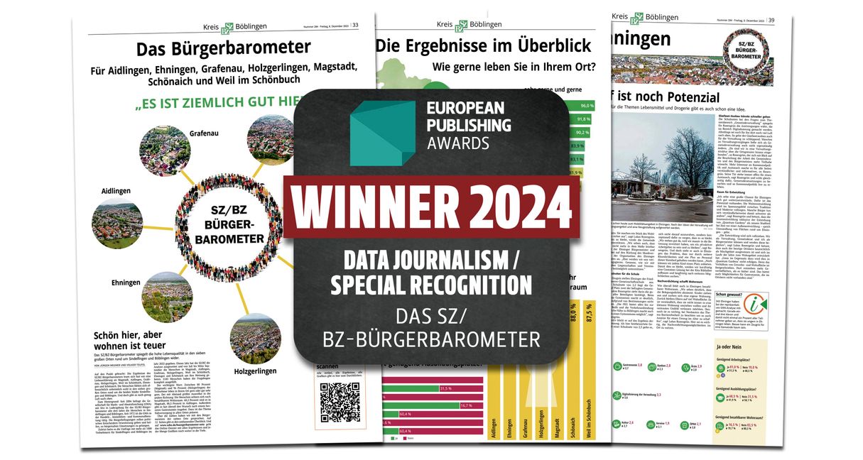 Mit dem Bürgerbarometer hat die SZ/BZ die Jury überzeugt.