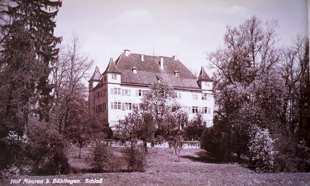 Das Maurener Schloss vor seiner Zerstörung.