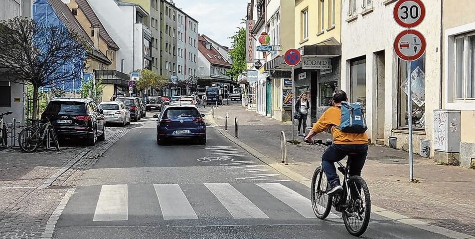 Fahrradfahren in Sindelfingen.