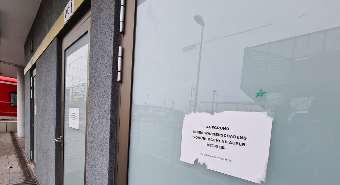 Seit Dezember 2022 sind die Toiletten am Böblinger Bahnhof außer Betrieb. Bild: Gospodarczyk