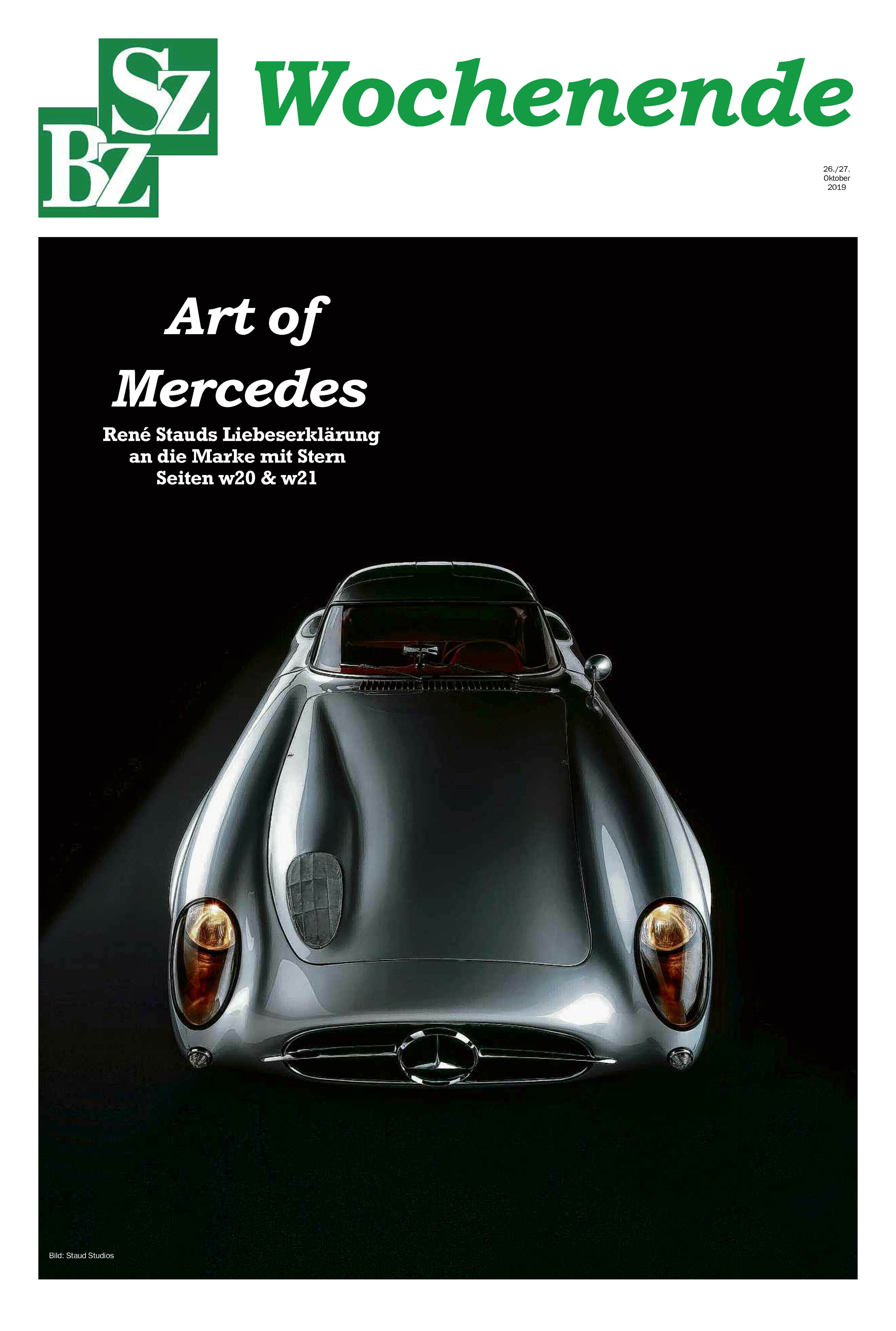 Die Titelseite des Magazins "Wochenende" vom 26. Oktober 2019.